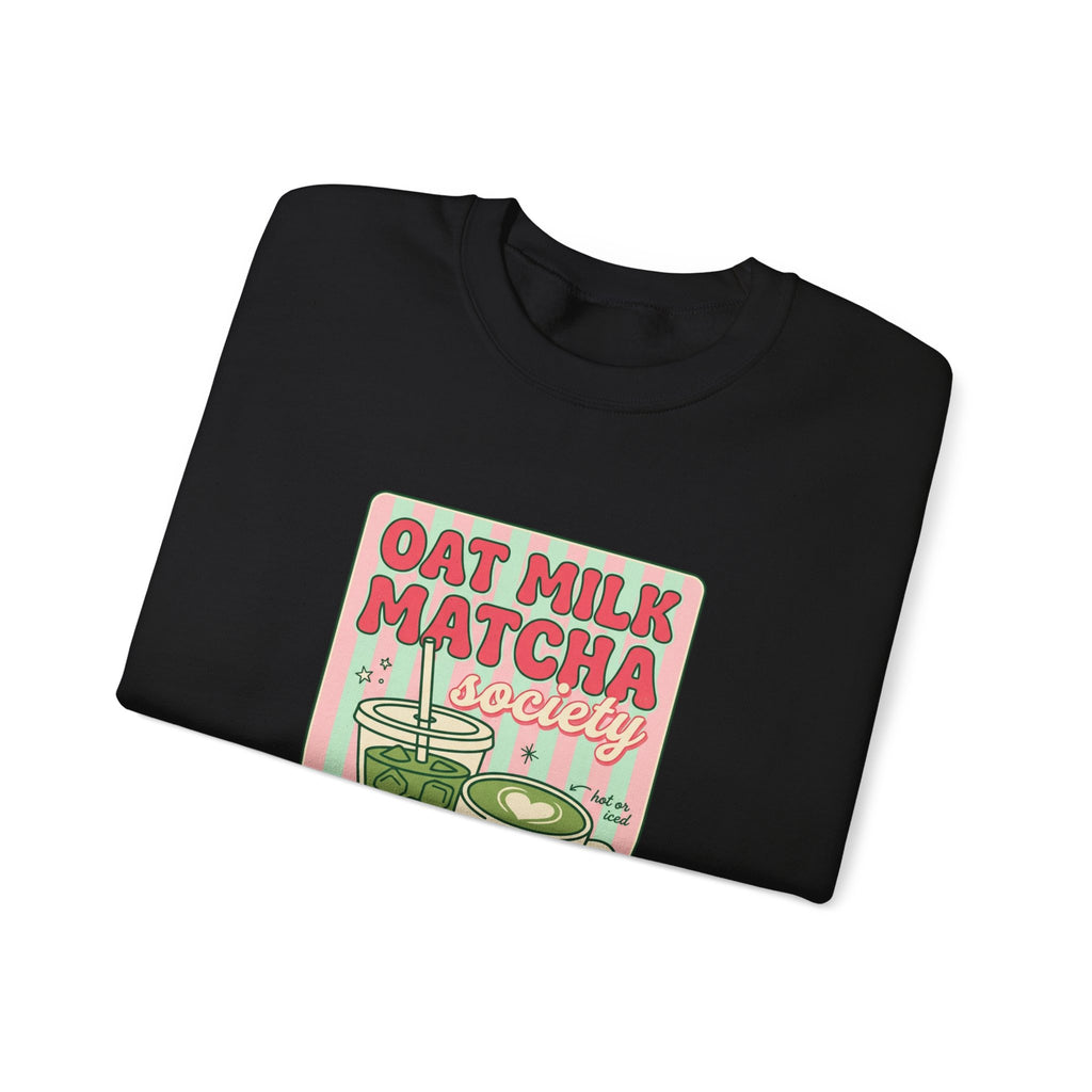 Oat Milk Matcha Society Sweatshirt | matcha aesthetic, cafe club