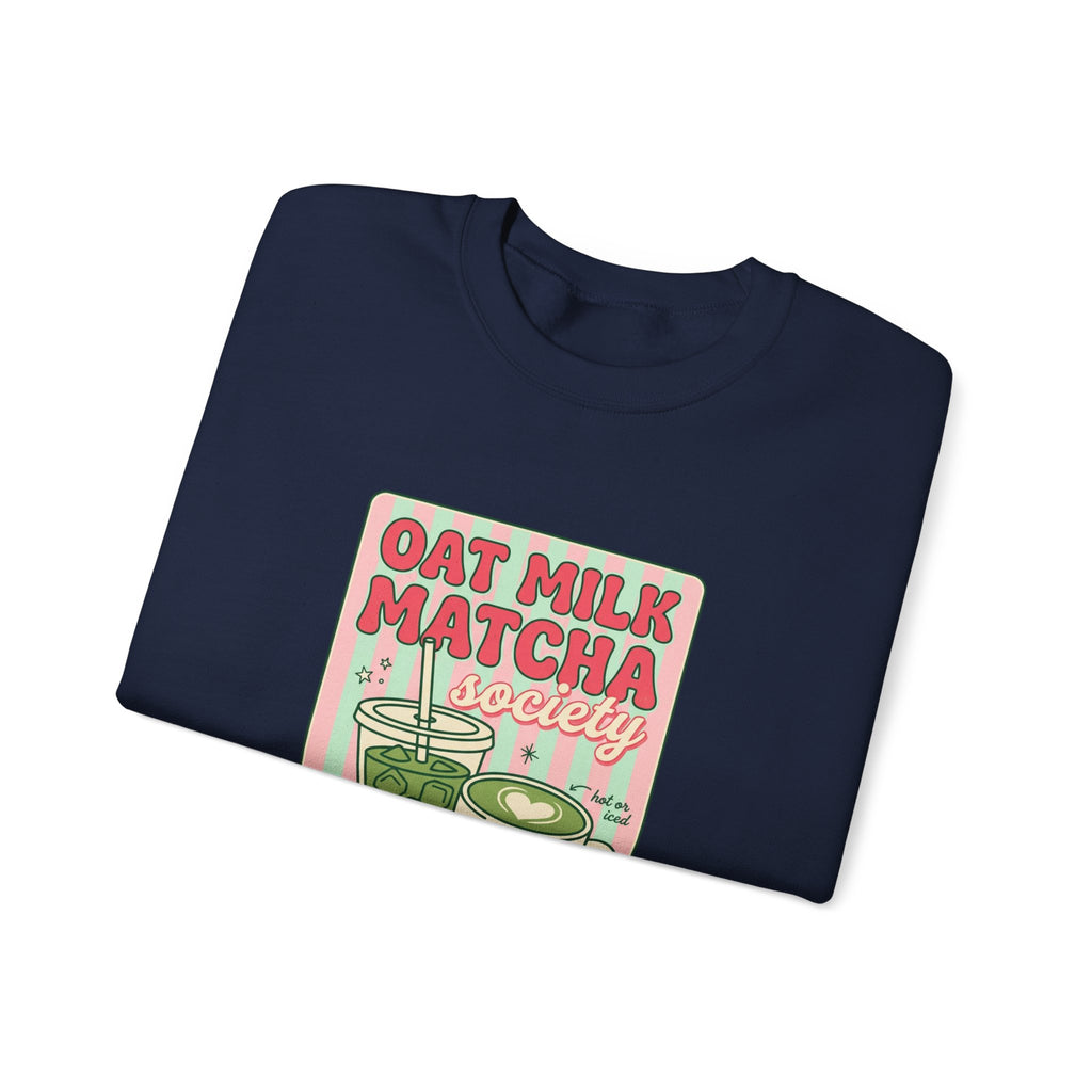 Oat Milk Matcha Society Sweatshirt | matcha aesthetic, cafe club