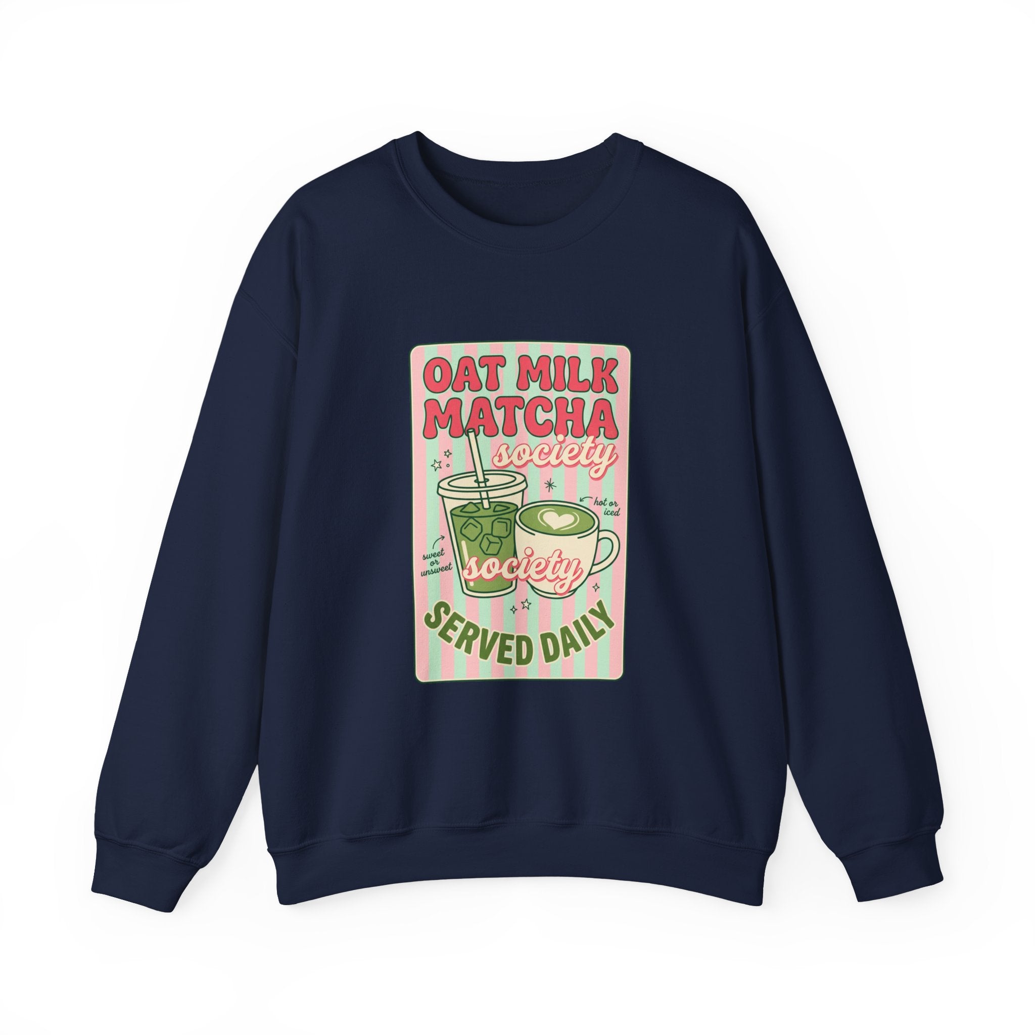 Oat Milk Matcha Society Sweatshirt | matcha aesthetic, cafe club