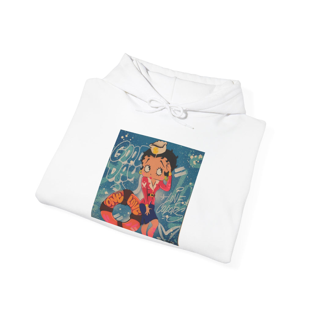 Betty Boop Retro Crowned Pinup Hoodie – Vintage Cartoon Graphic Sweatshirt