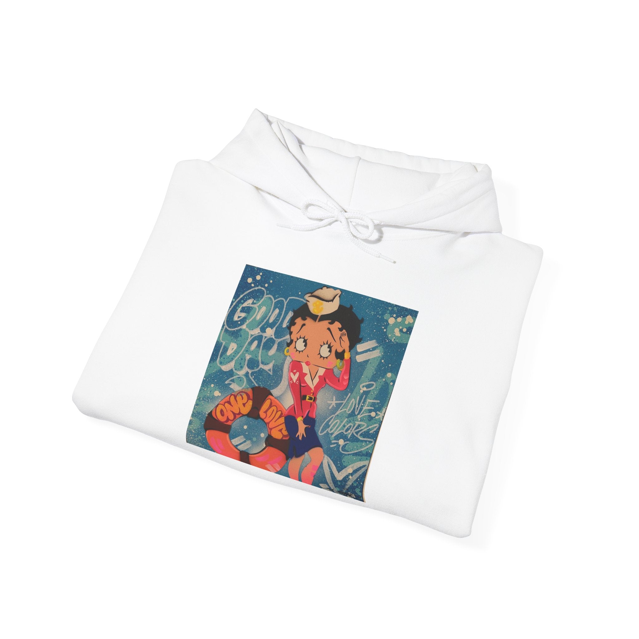 Betty Boop Retro Crowned Pinup Hoodie – Vintage Cartoon Graphic Sweatshirt