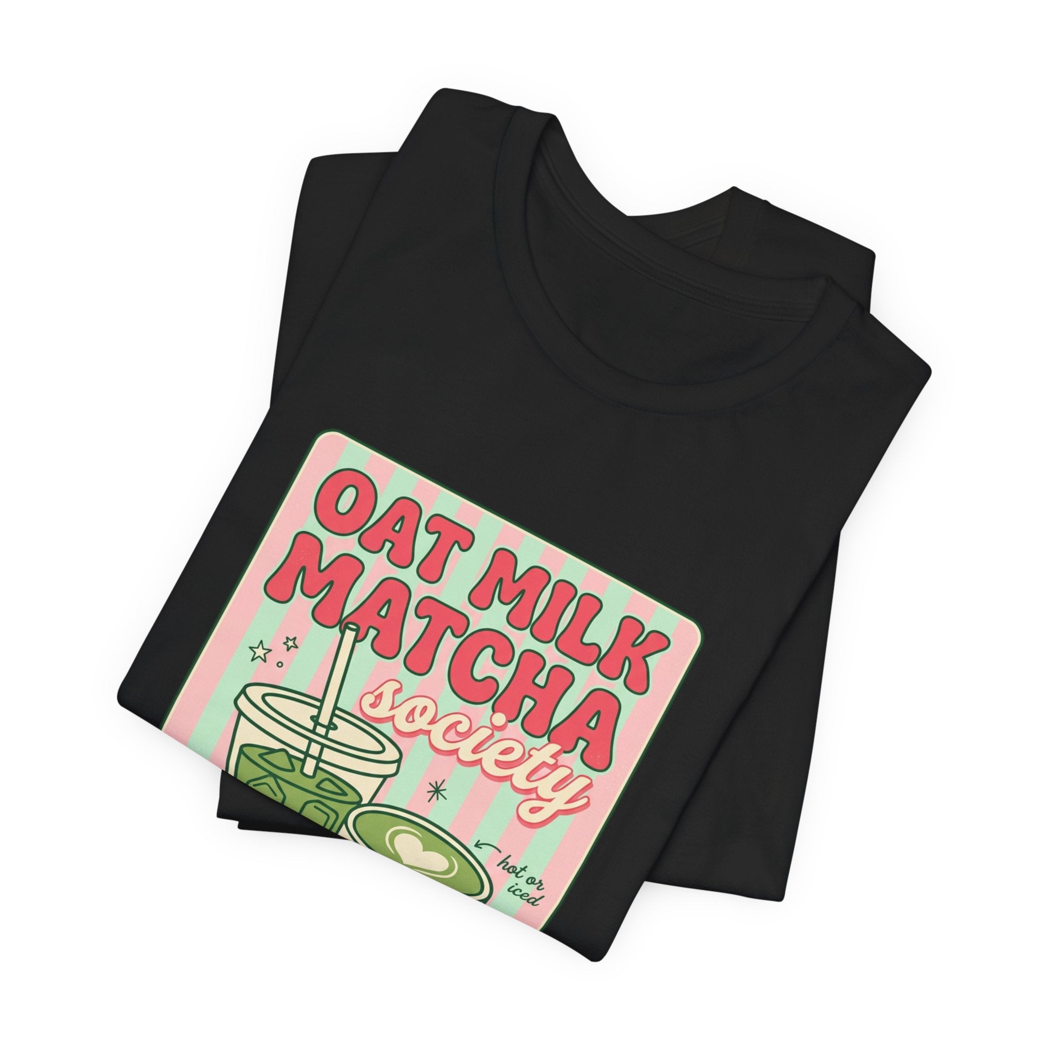 Oat Milk Matcha Society Tee | Matcha Aesthetic, Cafe Girl Graphic