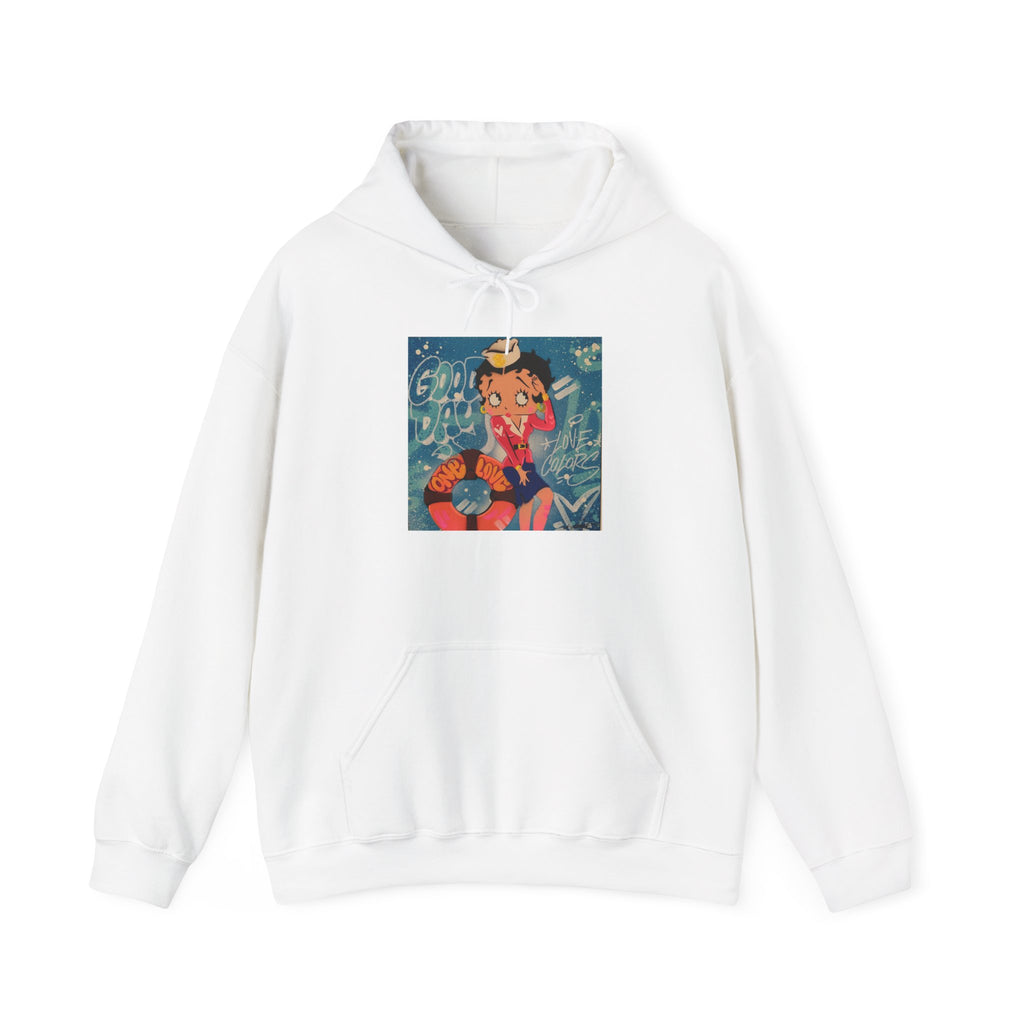 Betty Boop Retro Crowned Pinup Hoodie – Vintage Cartoon Graphic Sweatshirt