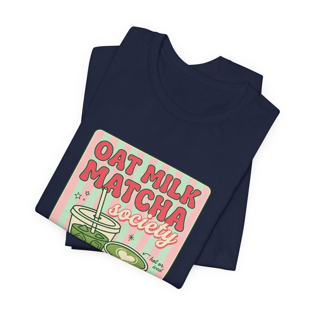 Oat Milk Matcha Society Tee | Matcha Aesthetic, Cafe Girl Graphic