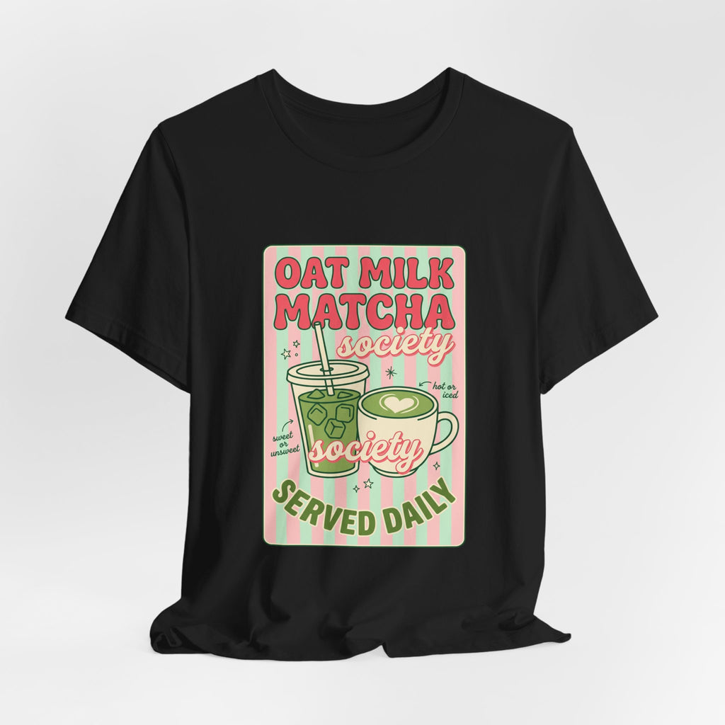 Oat Milk Matcha Society Tee | Matcha Aesthetic, Cafe Girl Graphic