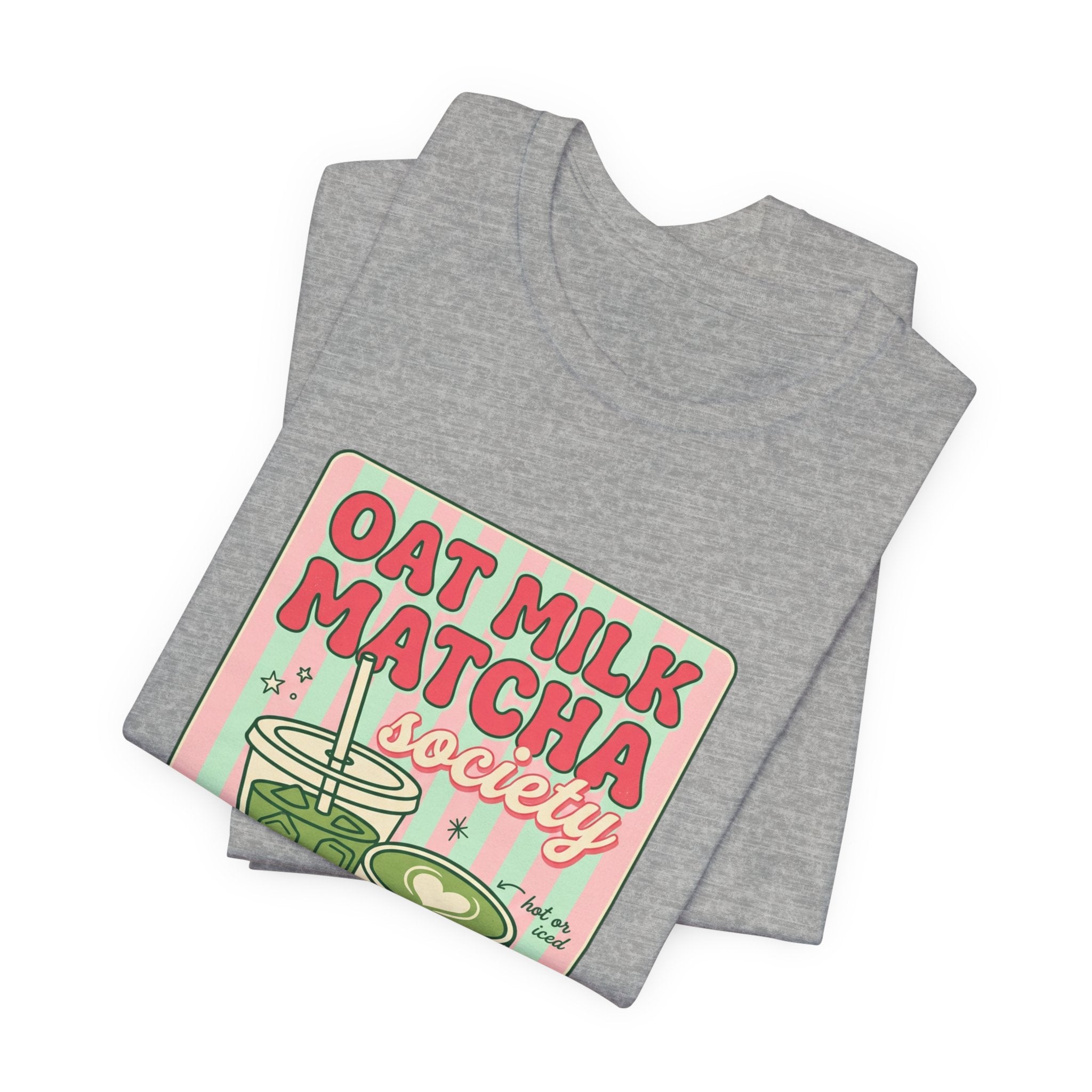 Oat Milk Matcha Society Tee | Matcha Aesthetic, Cafe Girl Graphic