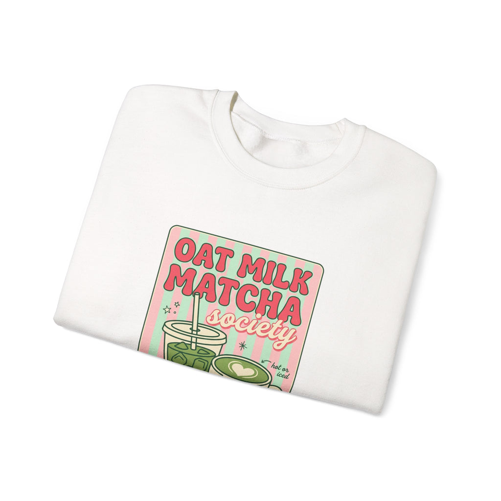 Oat Milk Matcha Society Sweatshirt | matcha aesthetic, cafe club