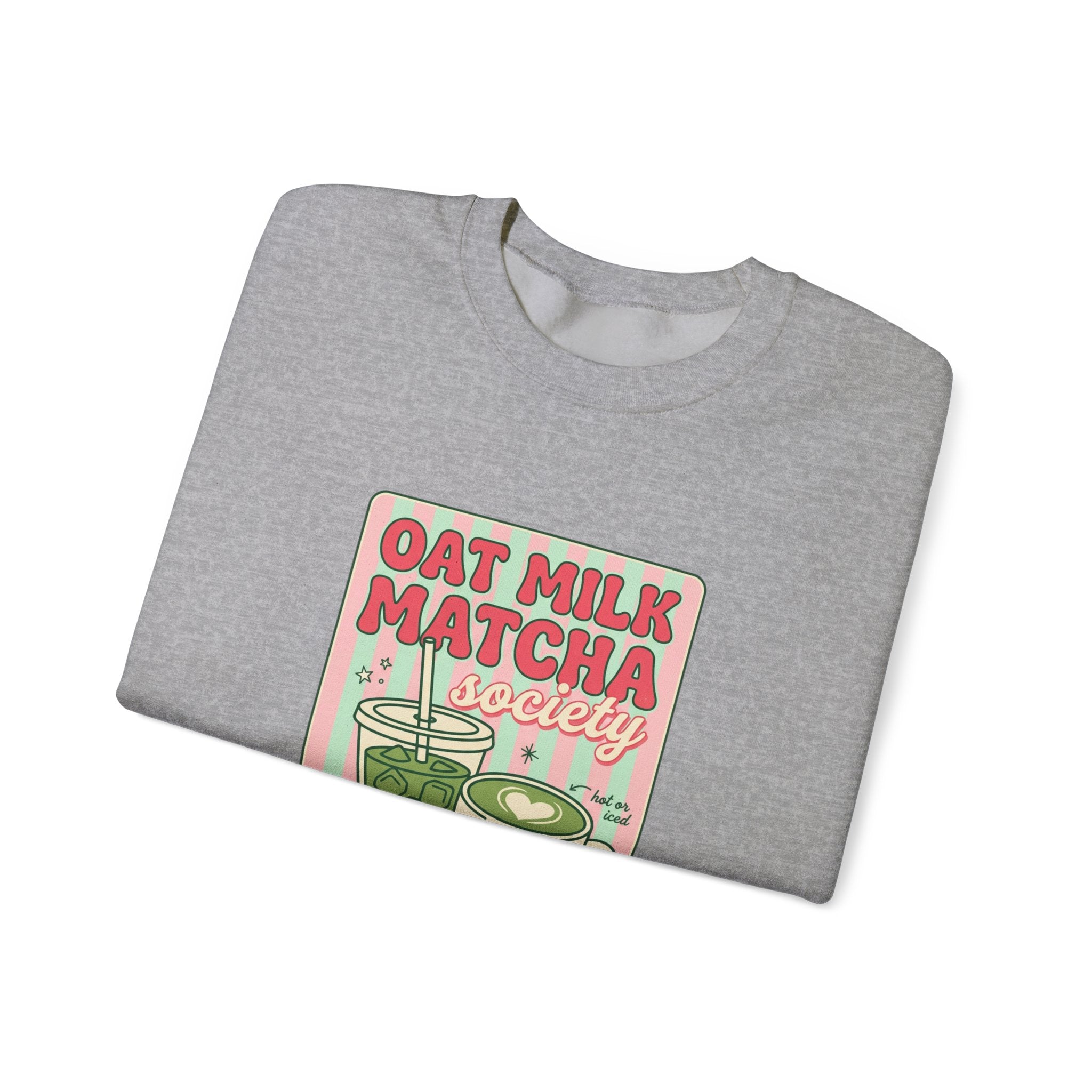Oat Milk Matcha Society Sweatshirt | matcha aesthetic, cafe club
