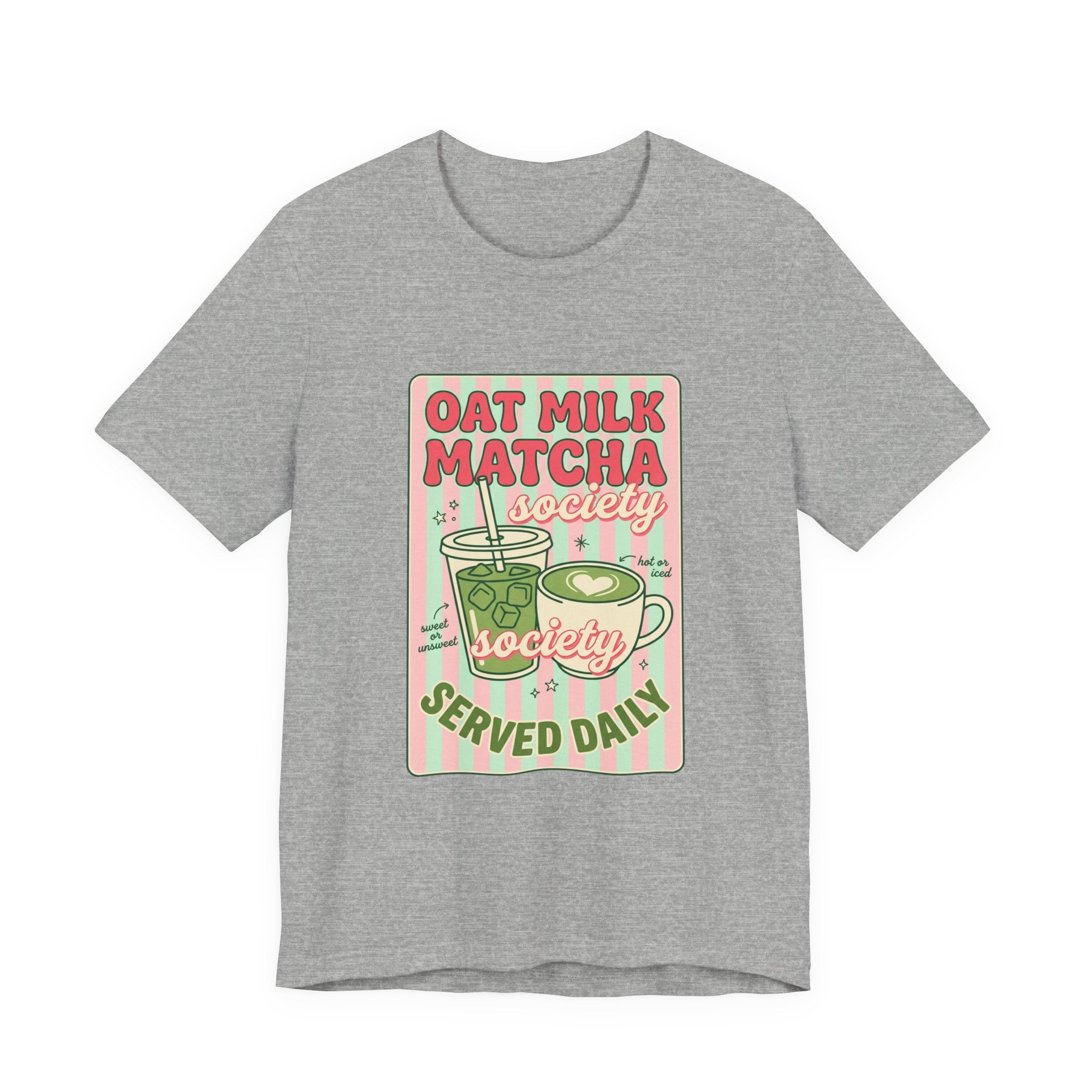 Oat Milk Matcha Society Tee | Matcha Aesthetic, Cafe Girl Graphic